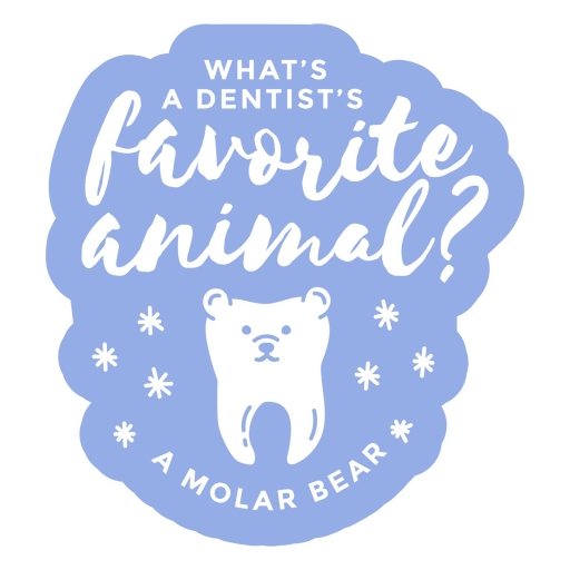 Qual ? o animal favorito do dentista? Desenho PNG