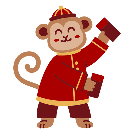Chinese new year monkey cute PNG Design