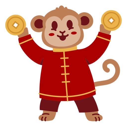 Chinese new year monkey coins PNG Design