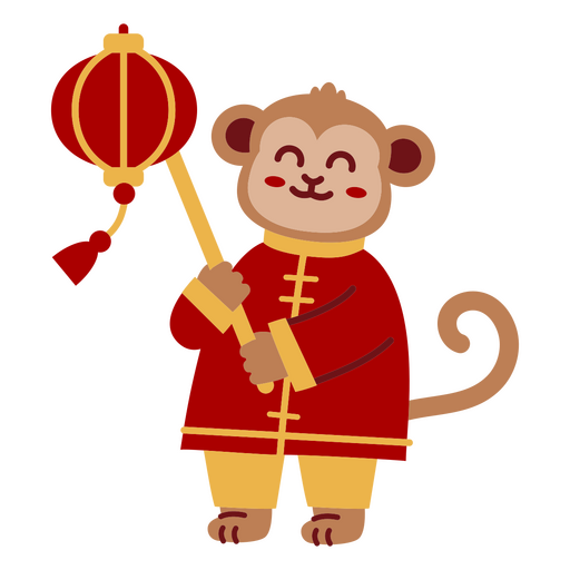 Design PNG E SVG De Zodíaco Chinês Colorido De Macaco Para Camisetas