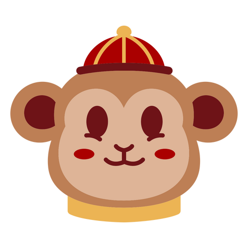 Macaco com um chap?u vermelho na cabe?a Desenho PNG