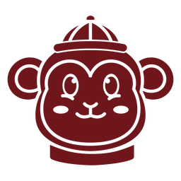 Red Monkey With A Hat PNG & SVG Design For T-Shirts
