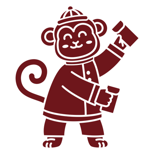 Playful monkey character design for children's products PNG Design