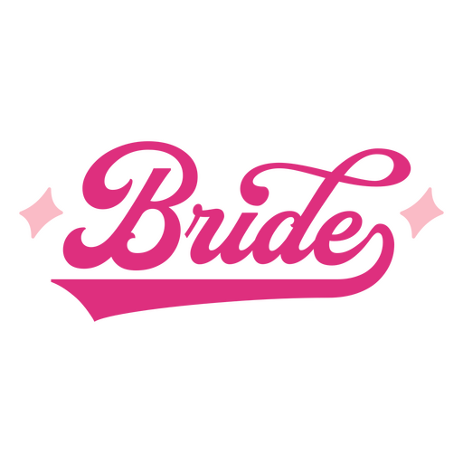 The word bride in pink PNG Design