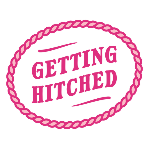 Getting hitched logo PNG Design
