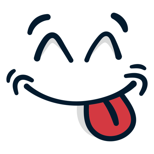 Diseño de emoji sonriente y juguetón Diseño PNG