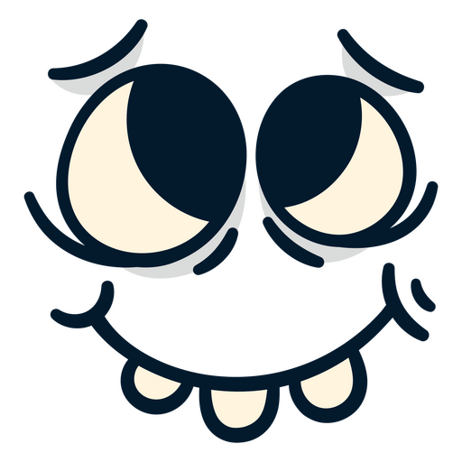 Skurriles Cartoon-Gesichtsdesign PNG-Design