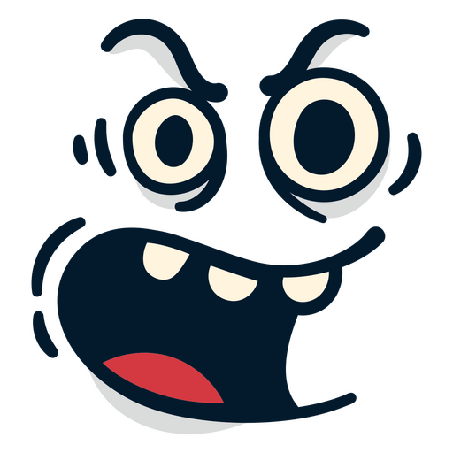 Design de rosto de monstro de desenho animado divertido Desenho PNG