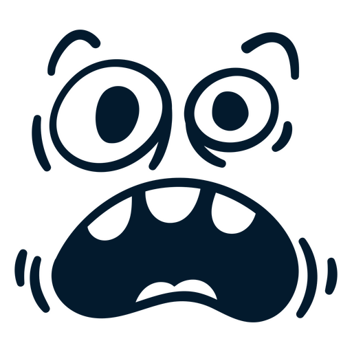 Ausdrucksstarkes Cartoon-Monster-Gesichtsdesign PNG-Design