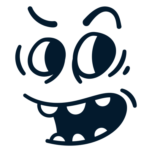 Ilustración de cara de dibujos animados juguetona Diseño PNG