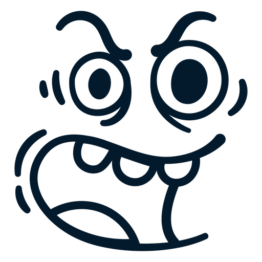 Verspielte Cartoon-Mundillustration PNG-Design