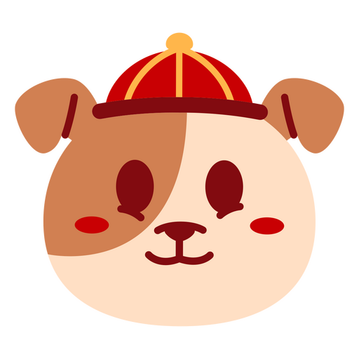 Design de cachorro de desenho animado divertido com boné Desenho PNG