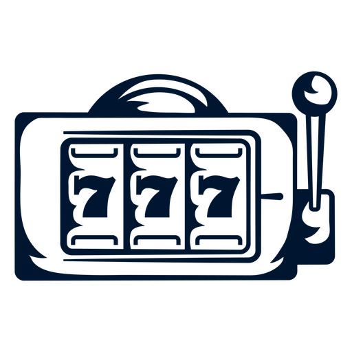 Design de máquina caça-níqueis vintage com setes da sorte Desenho PNG