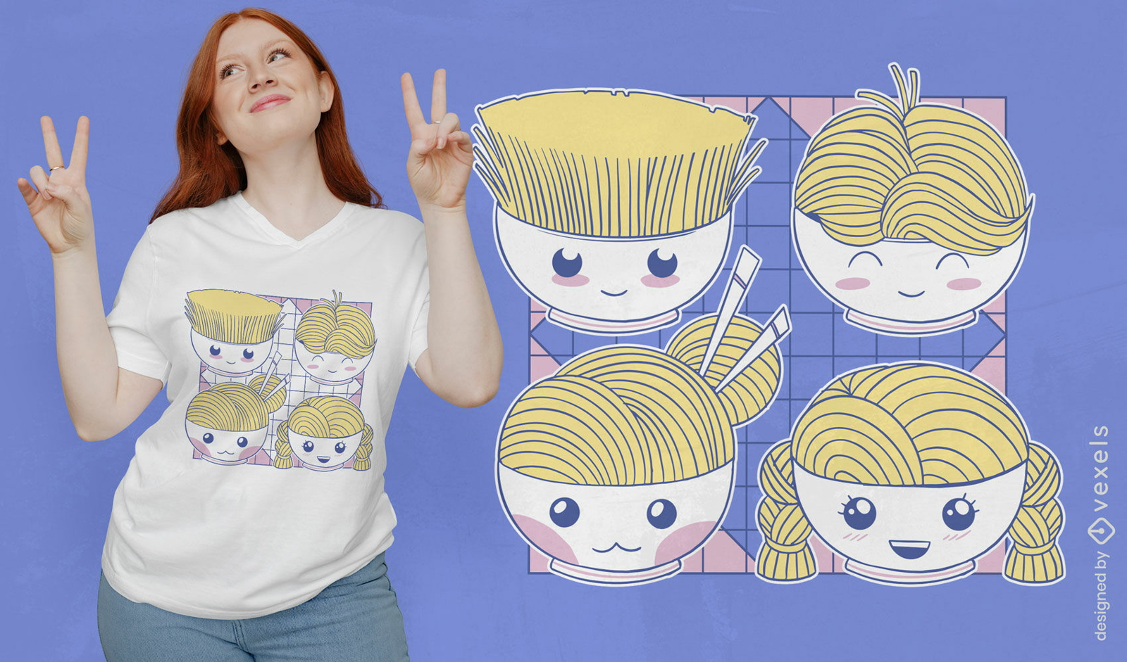 Ramen hair t-shirt design