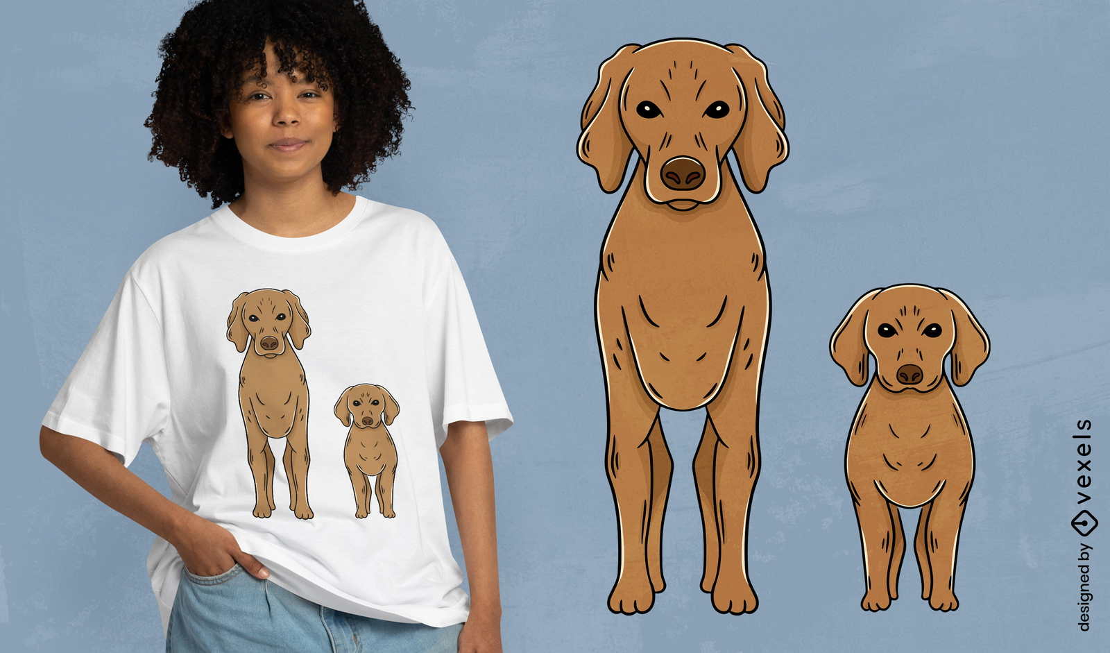 Diseño de camiseta de animales de perro Coonhound