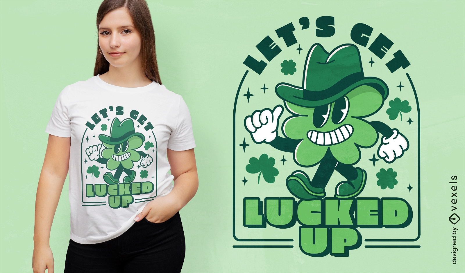 Cartoon Klee St. Patricks T-Shirt-Design