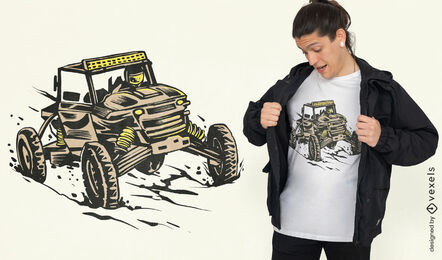 Person driving car t-shirt design