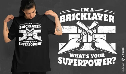 Bricks and shovel construction t-shirt design