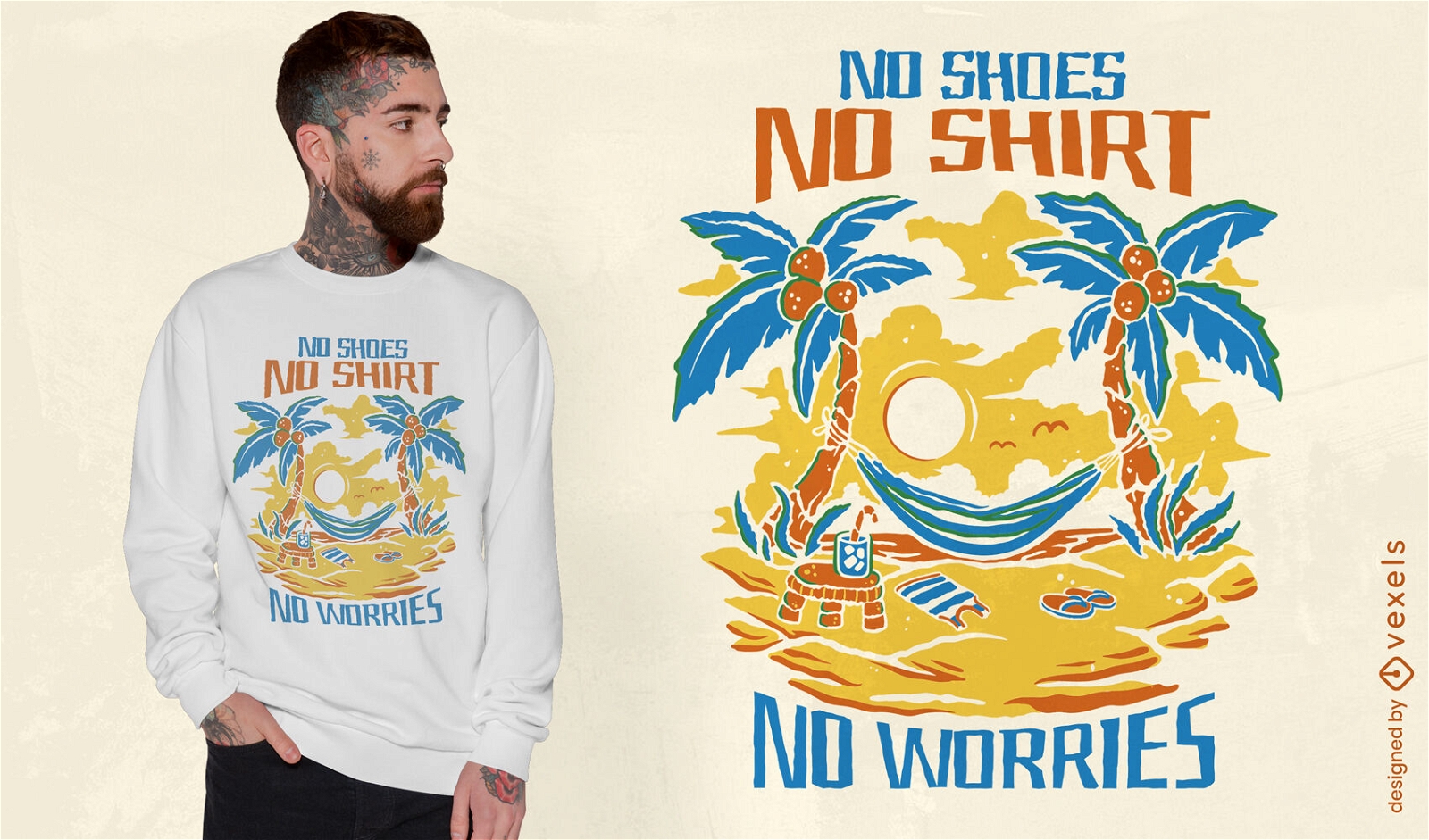 Strandurlaub Sommer T-Shirt Design