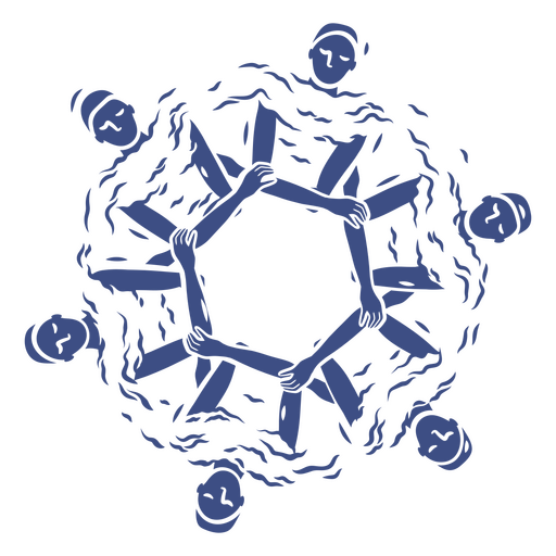 Design dinâmico de círculo de natação Desenho PNG