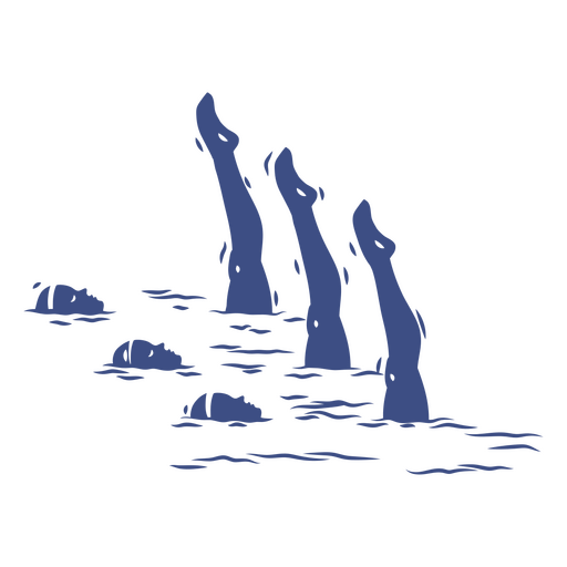 Ilustración surrealista de piernas submarinas Diseño PNG