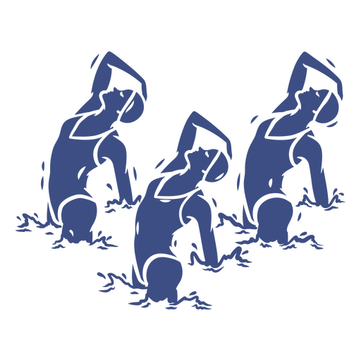 Group of swimmers in the water PNG Design