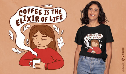 Coffee elixir quote t-shirt design
