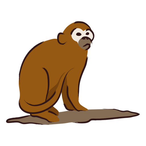 Design de ilustração estilizada de animal marrom Desenho PNG
