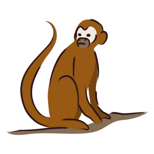 Design de ilustração de macaco encantador Desenho PNG