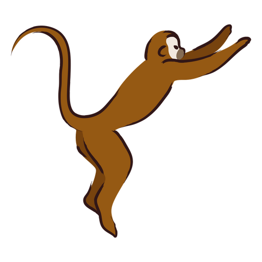 Macaco pulando para cima e para baixo Desenho PNG