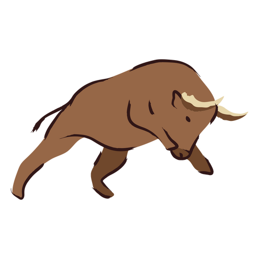 Illustration of a bull jumping PNG Design