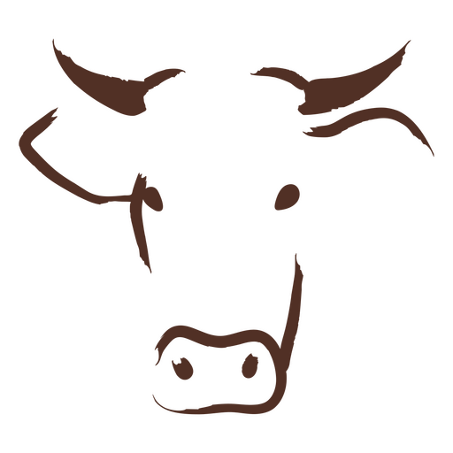 Brown bull head PNG Design