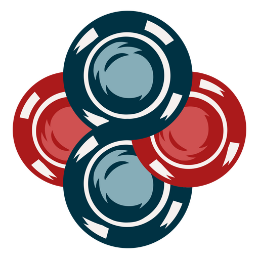 Three poker chips PNG Design