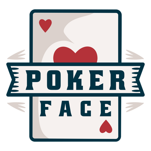 Pokerface-Zitat PNG-Design
