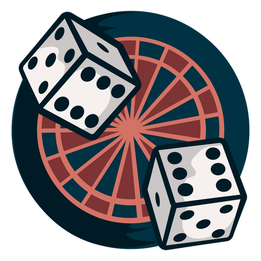 Two dice on a dart board PNG Design