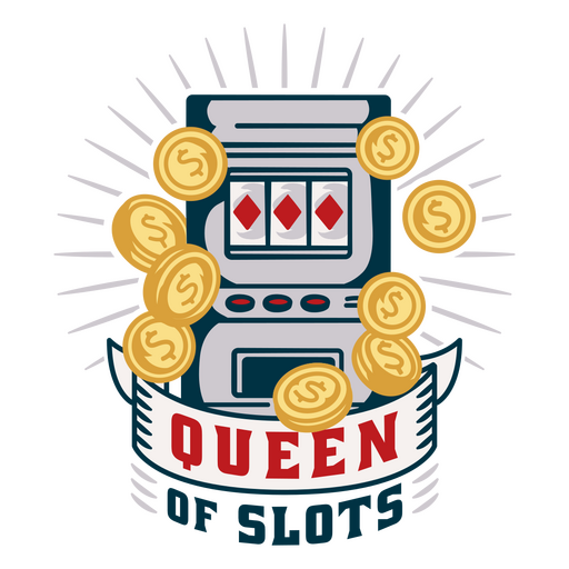 The queen of slots PNG Design