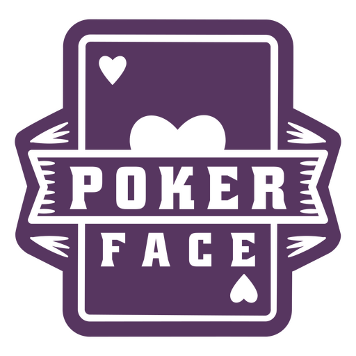 Poker face badge PNG Design