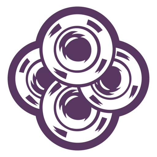 Purple casino chips PNG Design