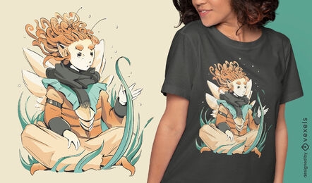 Cottagecore elf fantasy t-shirt design