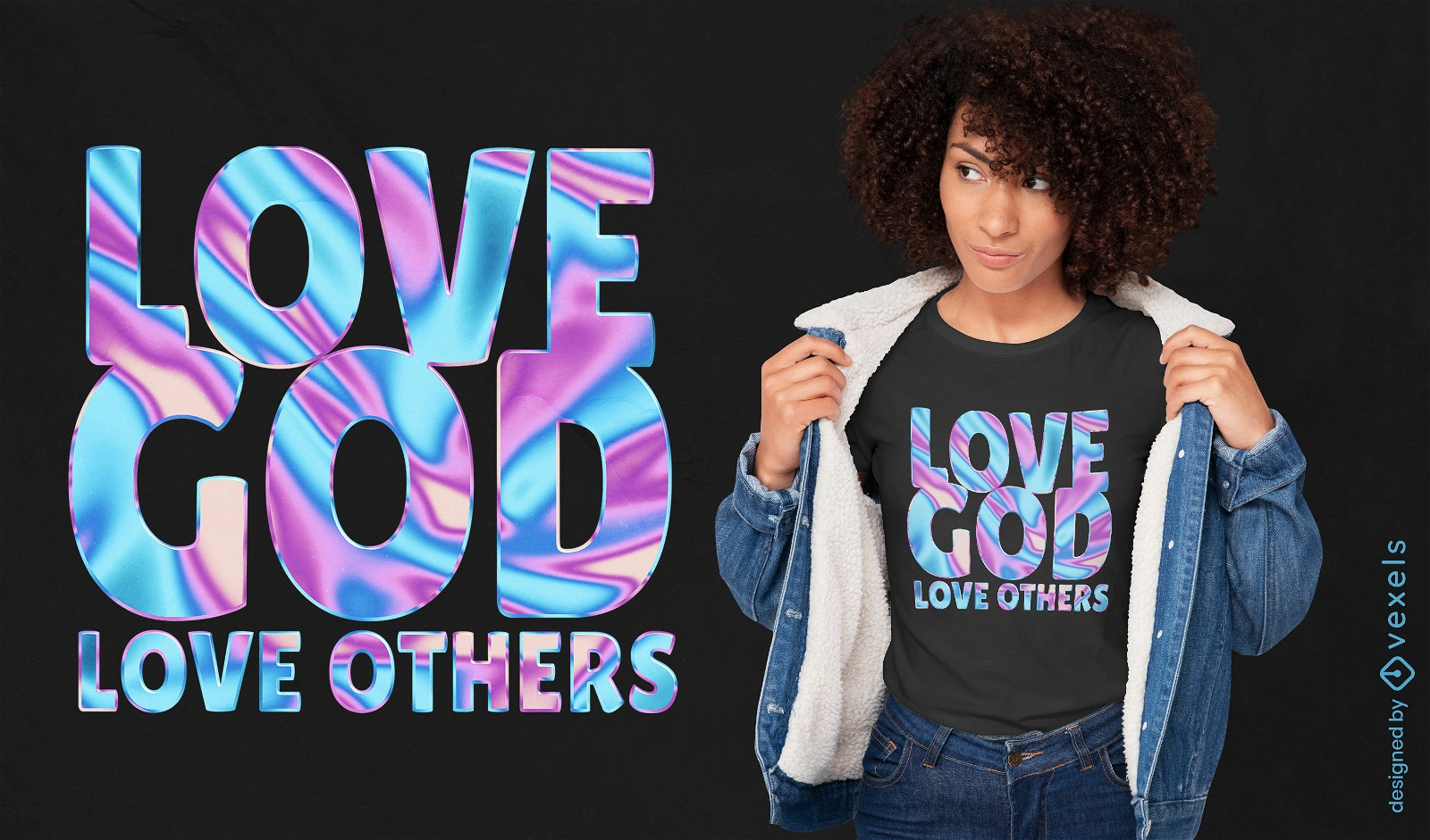 Design inspirador de camisetas com citações religiosas