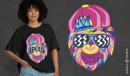 Buntes Gorilla-T-Shirt-Design