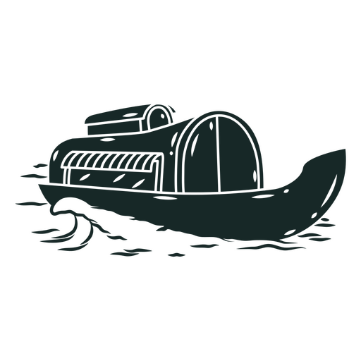 Ilustração elegante de barco vintage Desenho PNG