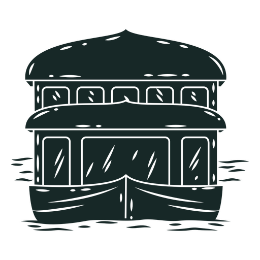 Stylish houseboat illustration PNG Design