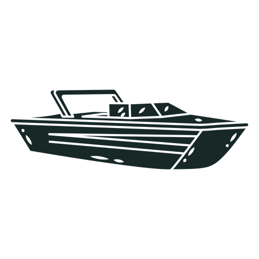 Klassisches Schnellboot-Grafikdesign für Meeresbegeisterte PNG-Design