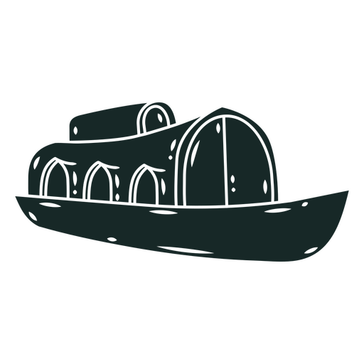 Design clássico de ilustração de barco fluvial Desenho PNG
