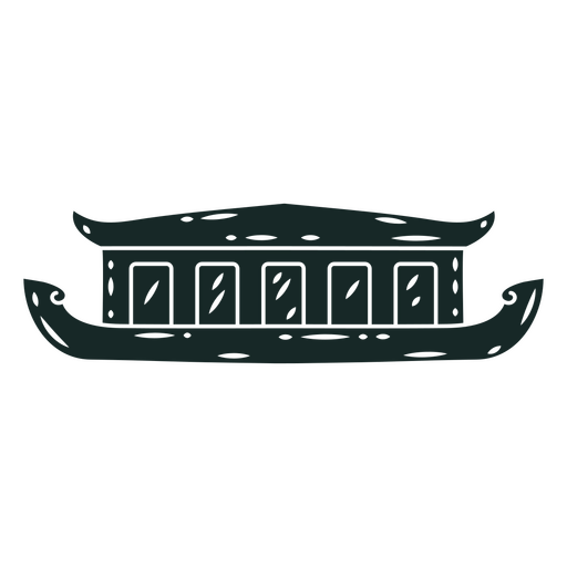 Ilustración estilizada de un barco vintage Diseño PNG