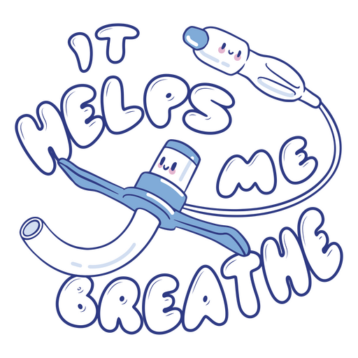 It helps me breathe t-shirt PNG Design