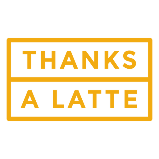 Obrigado, um logotipo de café com leite Desenho PNG