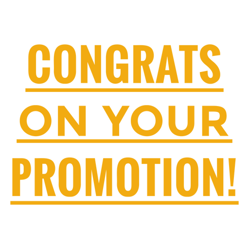 Congratulations on your promotion PNG Design