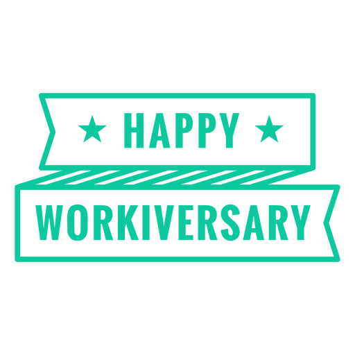 Happy work anniversary logo PNG Design